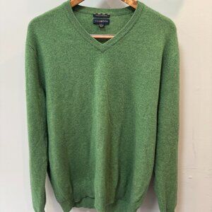 beautiful green thick cashmere club room sweater